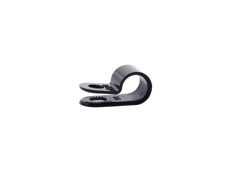 SECURE CABLETIES Secure 5/16 Inch Standard R Type UV Black Nylon Screw Mount Cable Clamp for Wire Management - 100 Pack - Image 1